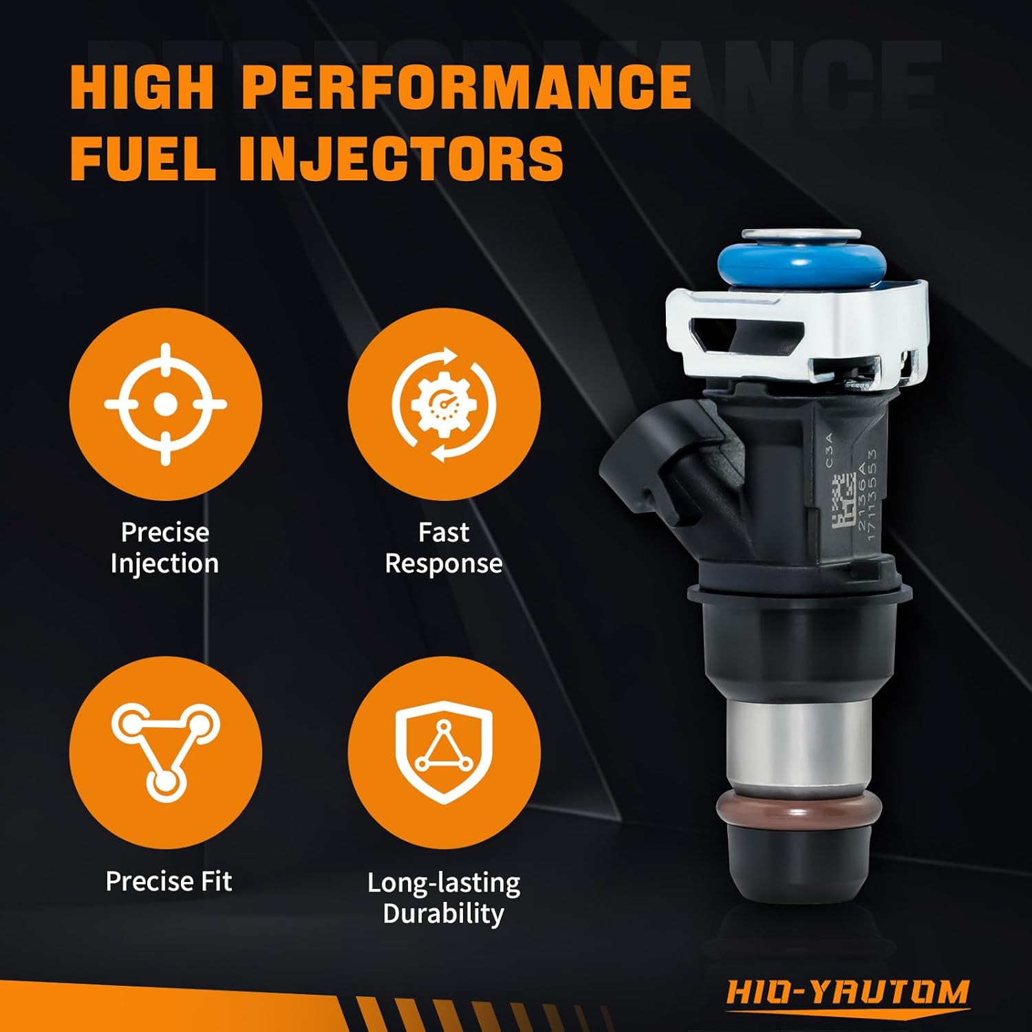 17113553 Fuel Injectors 8PCS Compatible with Chevy Silverado GMC Sierra 1500 2500 3500 Chevy Express GMC Savana 2500 3500 Chevy Tahoe GMC Yukon 4.8L 5.3L 6.0L 2001-2006 Replacement for 17113553 FJ315