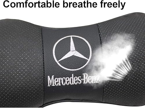 Miniatura 2 de LINGSHI Almohada colgante para asiento de automóvil reposacabezas cómoda almohadilla con patrón de logotipo de automóvil accesorios de automóvil 2