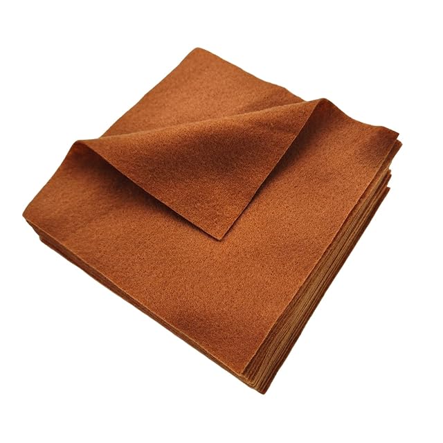 Jtnohx Tela de Fieltro Suave Hojas de Fieltro de Colores Granate 15x15cm