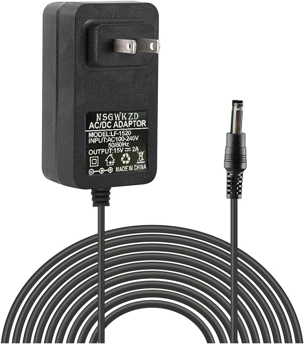 Cargador para Jump Starter de Central Eléctrica Portátil Dewalt DXAEPS14, Cable de Alimentación de 15V Adaptador de CA/CC, Cable de Carga 5 Pies