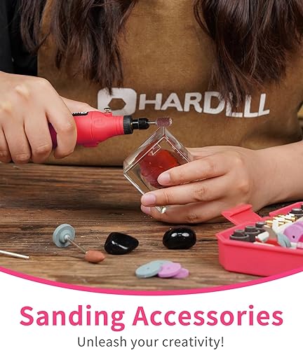 Miniatura 7 de HARDELL Accesorios para herramientas rotativas, 230 piezas, kit de accesorios de herramientas rotativas eléctricas, vástagos de 18 pulgadas de