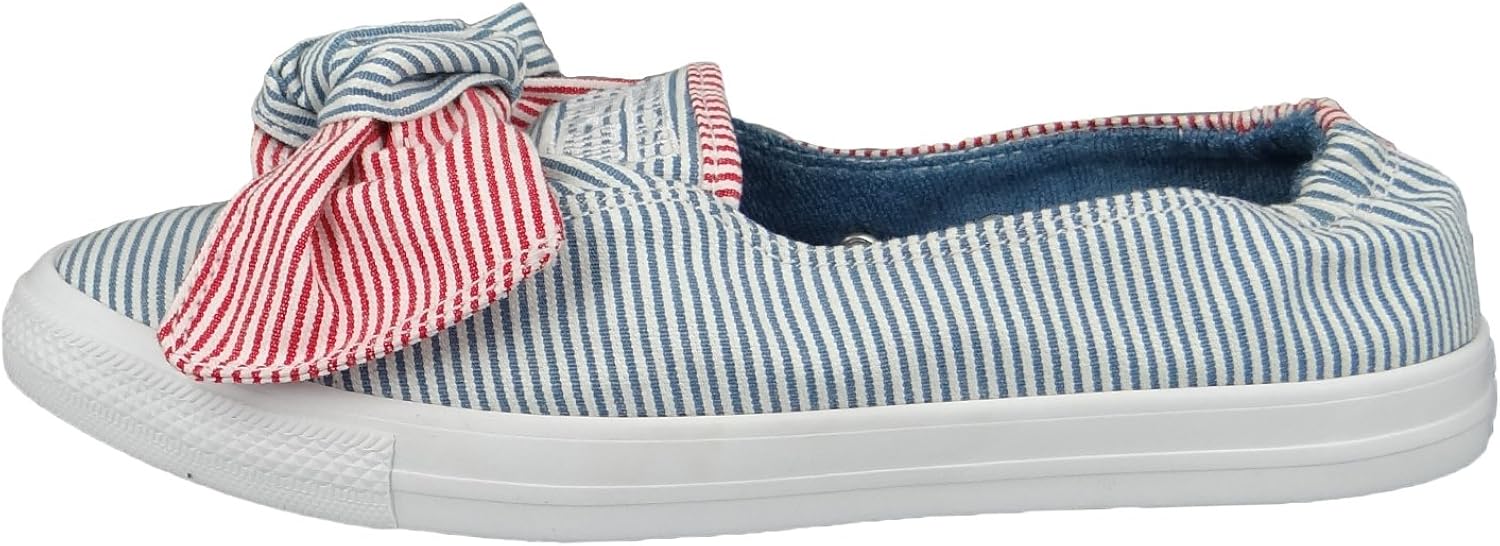 Converse Women's Knot Striped Chambray Slip on Sneaker