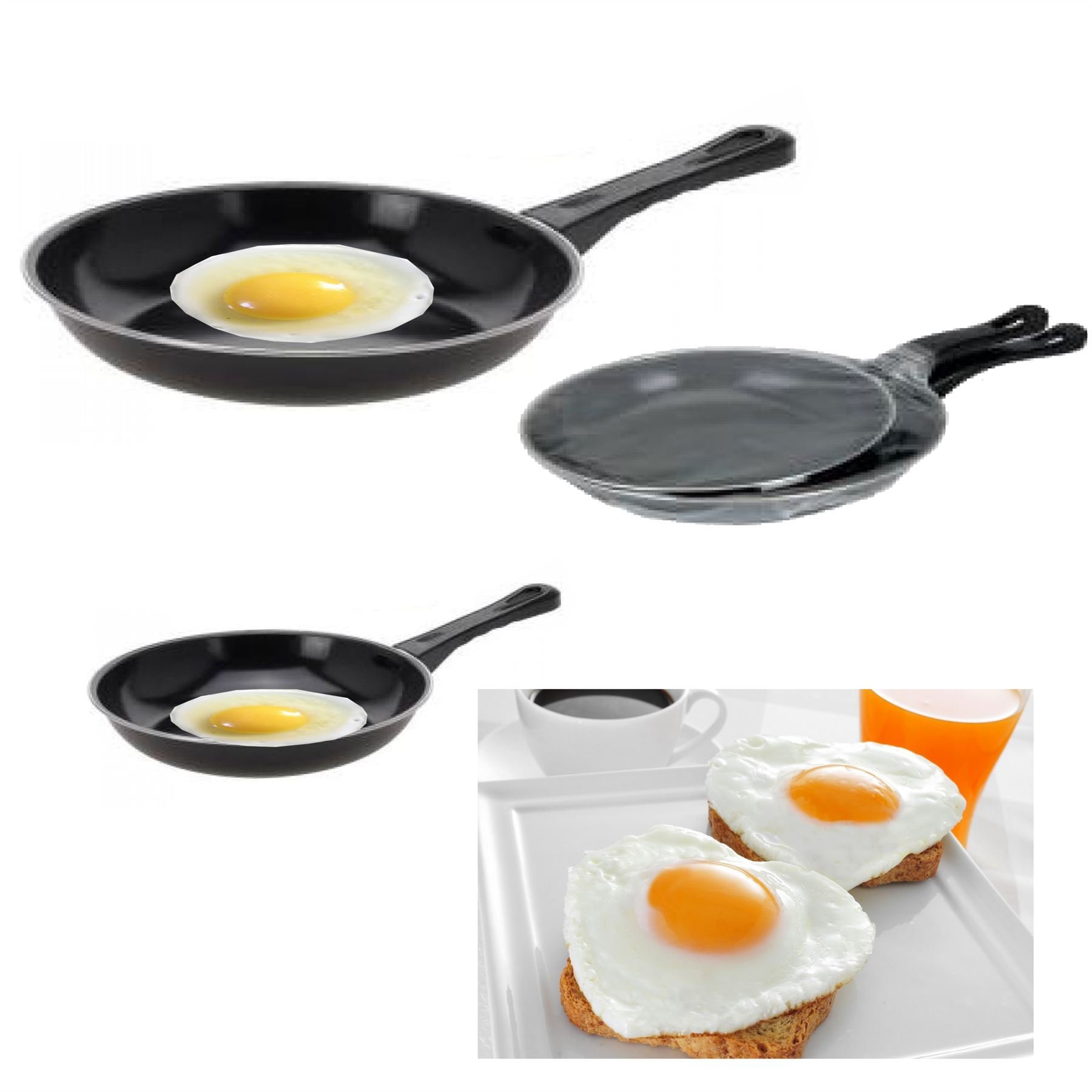 Excellent Houseware 1350014 Frying Pan Set, Black