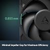 ARCTIC P12 Pro PST - 5'li Paket - Güçlü Premium Fan, Y-Kablo Ayırıcılı 120 mm PWM Fan, 600-3000 RPM, 0 RPM <% 5 PWM, Akışkan Dinamik Rulman, 4-Pin - Siyah