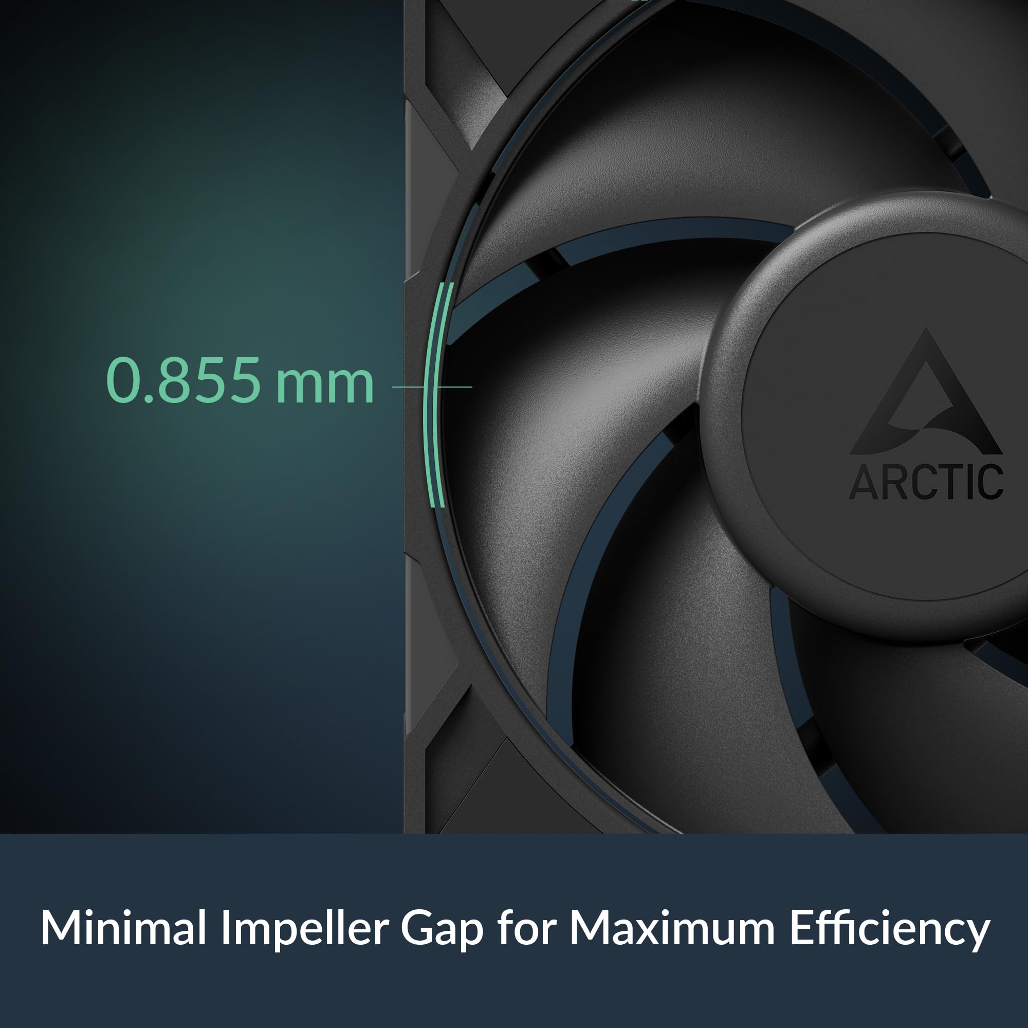ARCTIC P12 Pro PST CO - Ventola Potente Premium per Funzionamento Continuo, Ventola PWM da 120 mm con Sdoppiatore per Cavi a Y, 600-3000 rpm, 0 rpm <5% PWM, Doppio Cuscinetto a Sfera, a 4 Pin - Nero