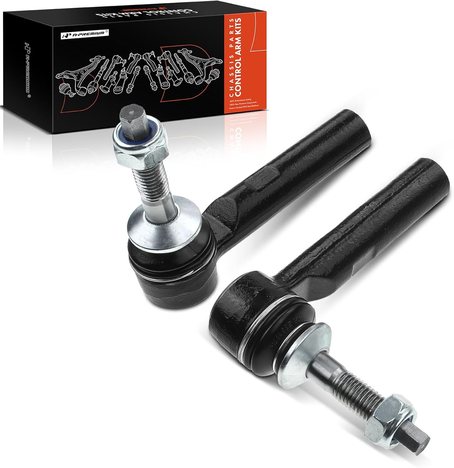 A-Premium 2 x Front Outer Tie Rod Ends, Compatible with Ford Expedition 2003-2006, Lincoln Navigator 2003-2006