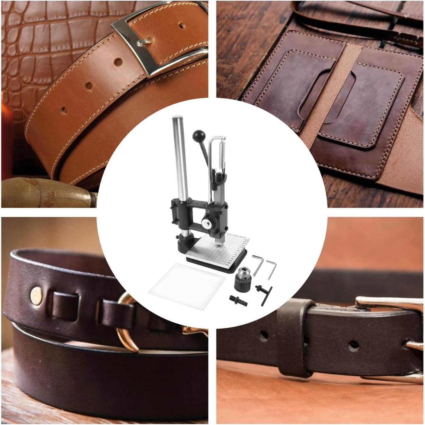 Leather Craft Imprinting Machine Manual Embossing Press Cut Hole Punching Bronzing Tool Cutting Stitching Versatile Applications