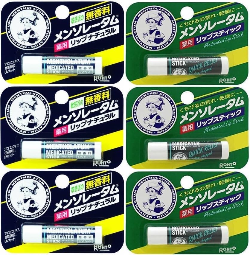 Amazon.co.jp: ロート製薬 メンソレータム 薬用リップ [無香料] +