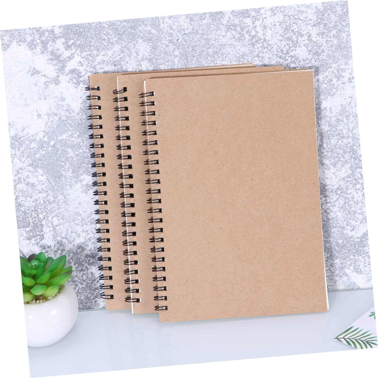 STOBOK Set di 3 Quaderni in Formato A5 Kraft Quaderni per Diario per Scrivere per Studenti Impiegati Insegnanti Scrittura