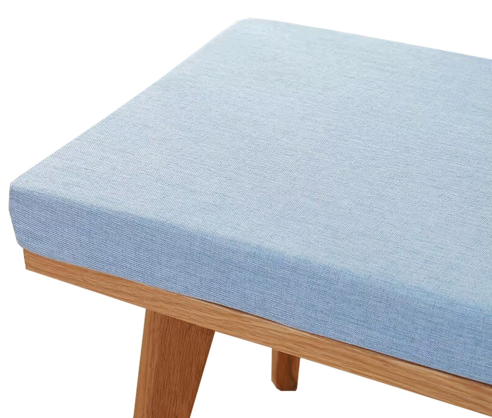 Panca antiscivolo per interni ed esterni, con er, 120 cm, 150 cm, 140 cm, 90 x 40 cm, 35 cm, 30 cm, perfetta per giardino a baia, patio, sedie lunghe, altalene e pelliccia di portico (blu, 120 x 50 x