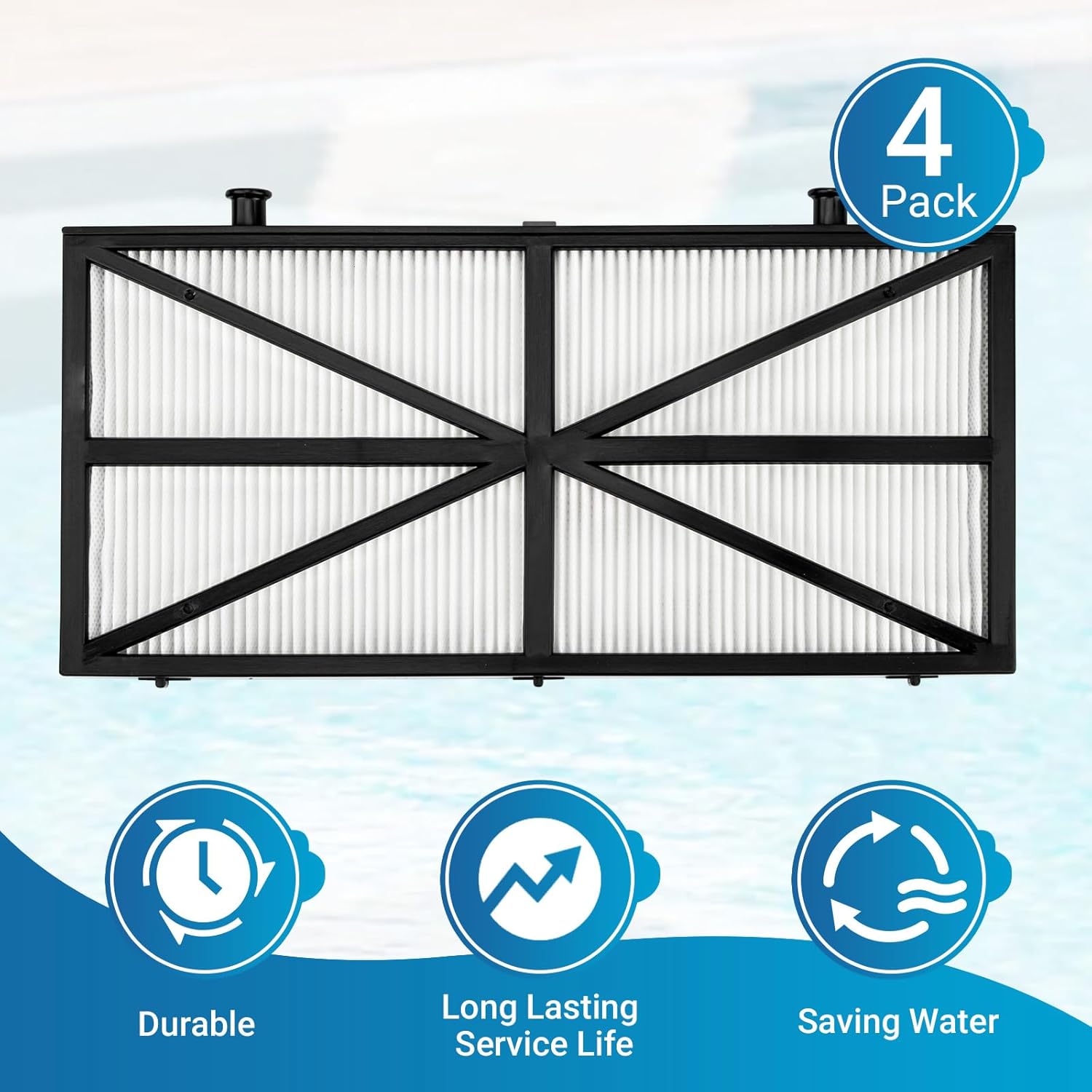 9991425-R4 Ultra Fine Cartridge Filter Compatible with Dolphin Nautilus Deluxe 4 Deluxe 5 Triton Premier Model Robotic Pool Cleaners, Pack of 4