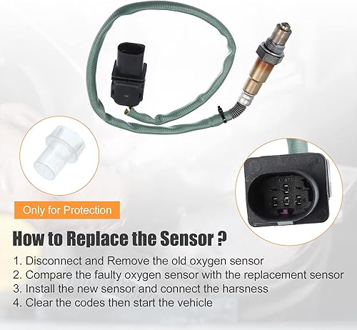Miniatura 6 de X AUTOHAUX Sensor de oxígeno O2 de la relación de combustible del aire del coche substituye 0035427018 para Mercedes-Benz C280 2006-2007 para