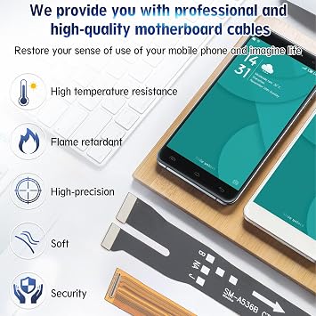RongZy LCD Screen Motherboard Flexible Cable for Samsung Galaxy A53 5G A536 2022 Motherboard LCD Charging Flexible Cable Replacement for Connecting Motherboard with Tools