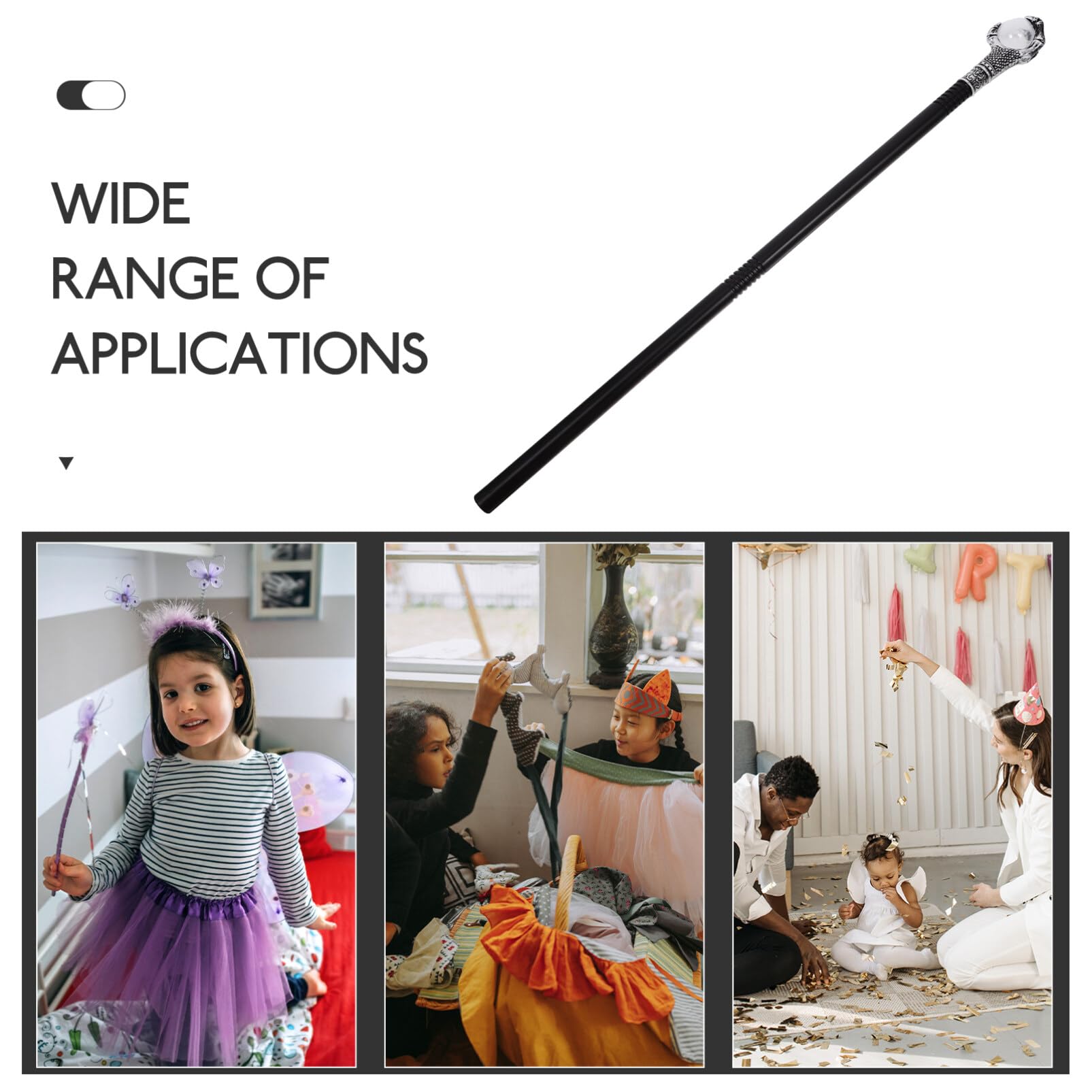 SAFIGLE Claw Walking Canes Halloween Costumes Claw Orb Wands Wizard Walking Stick Staff Photo Prop Accessory Decorations Silver - Image 3