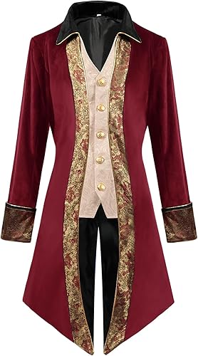 Miniatura 1 de Abrigo steampunk renacentista, disfraz de Halloween para niños, medieval pirata vampiro, chaqueta victoriana, abrigo para niños