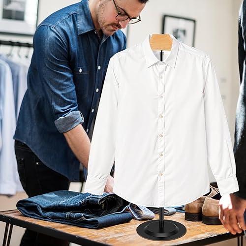 Miniatura 5 de AojSup Paquete de 2 soportes de exhibición de camisas, soporte de exhibición de camisetas para proveedores, soportes de exhibición de ropa ajustable