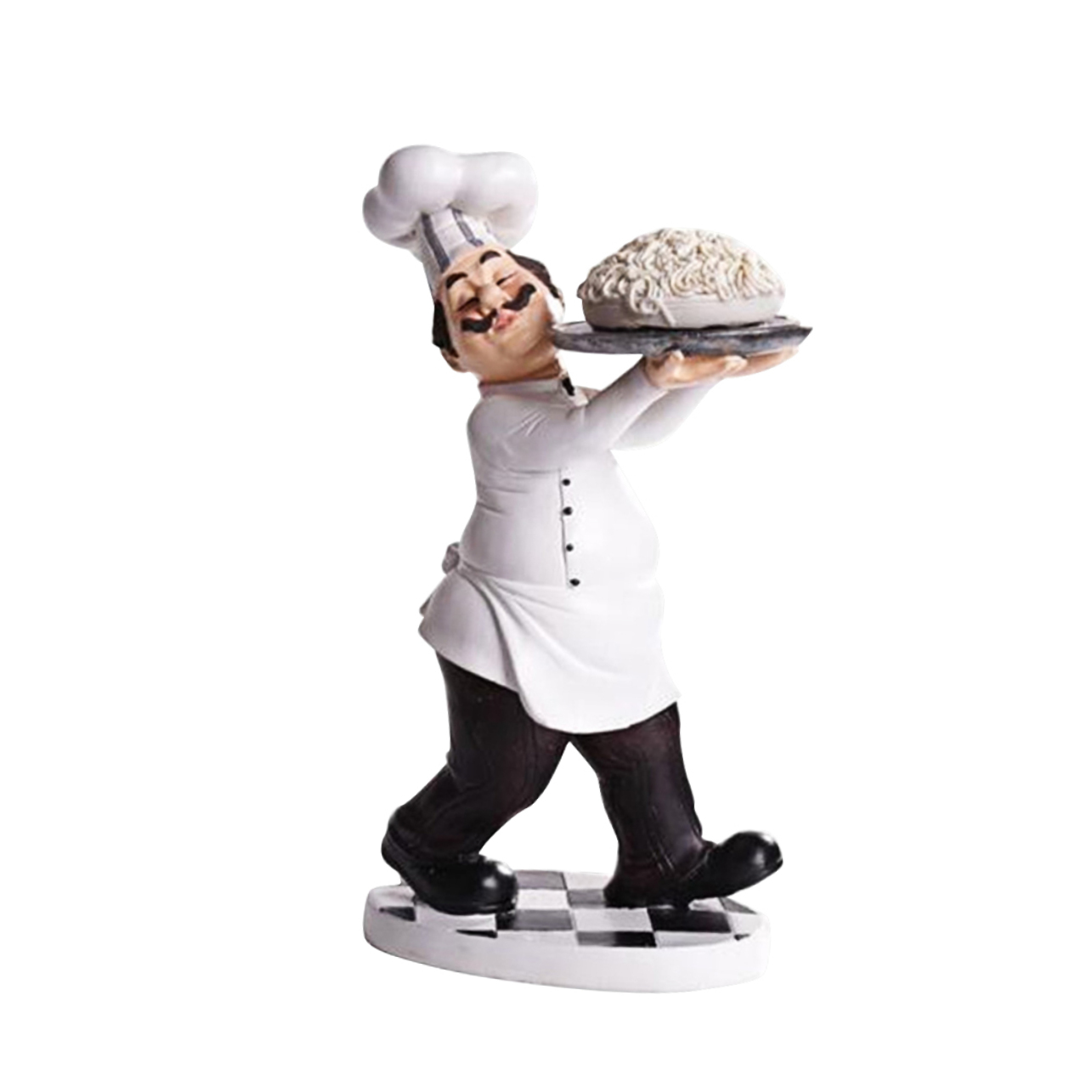 Figura decorativa de chef en resina para cocina miniatura 7