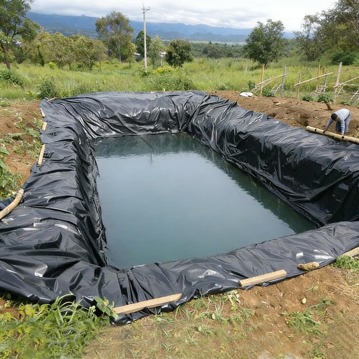 HDPE Teichfolie 0,15 mm Stärke, Fisch und Pflanzenfreundlich Teichplane