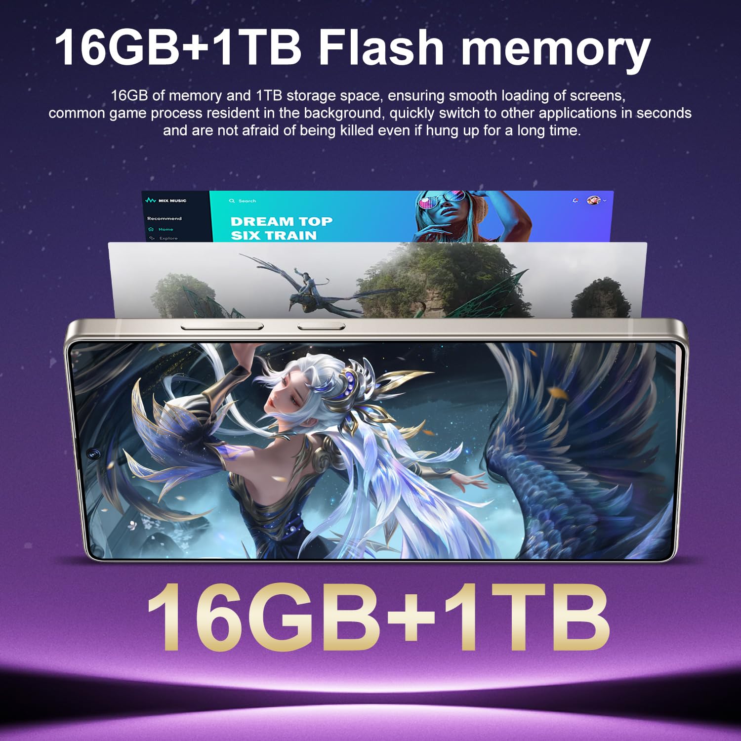 ULUCAN Telefono cellulare S26 Ultra con penna integrata a basso prezzo, schermo HD originale da 7,3 pollici con foro, versione globale 5G, telefono intelligente, sblocco tramite impronta,Gray-7.3IN