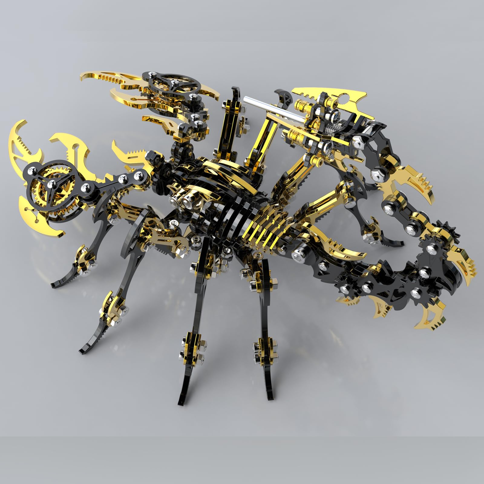 Kolorowe metalowe puzzle 3D, skorpion dla dorosłych, "zrób to sam", metalowy model mechaniczny 3D, dla dorosłych, z zestawem narzędzi, metalowy zestaw modelarski 3D, zabawka na biurko,