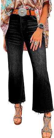Astylish Womens High Waisted Stretchy Flared Jeans