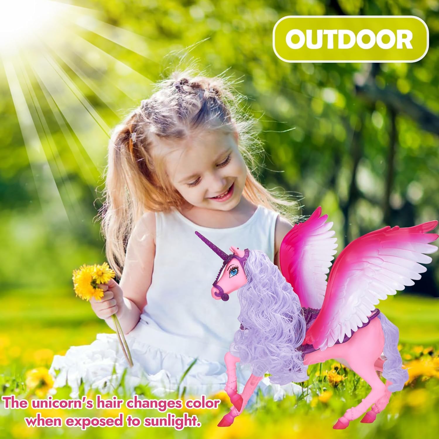 Snapklik.com : Yellow River Color Changing Unicorn Toys& Princess Doll ...