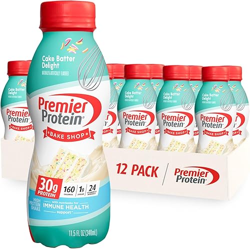 Premier Protein - Batido de proteĂna sabor a masa de pastel 30 gramos de proteĂna 1 gramo de azĂşcar 24 vitaminas y minerales nutrientes para apoyar Premier Protein - Batido de proteĂna sabor a masa de pastel 30 gramos de proteĂna 1 gramo de azĂşcar 24 vitaminas y minerales nutrientes para apoyar