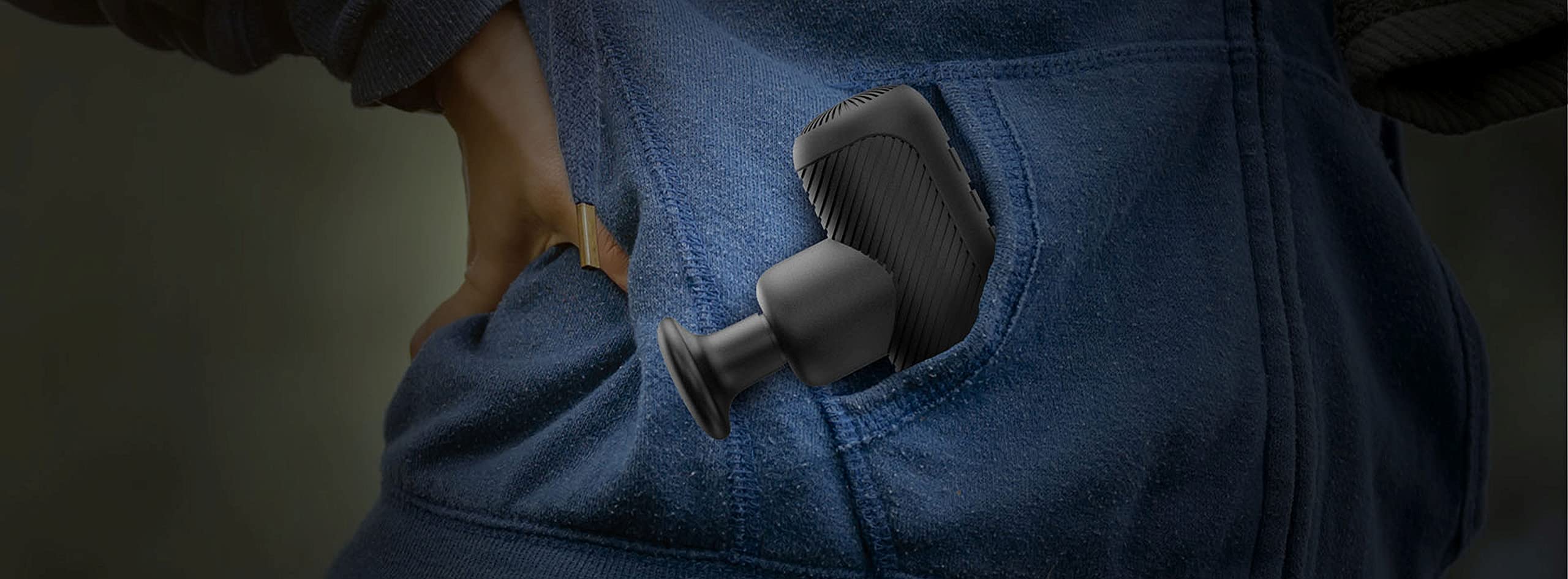 P2 Pistolet de Massage de Poche Max 50 Coups par seconde USB-C Port de Charge Appareil de Massage pour Nuque Dos & Épaules 4 Vitesses Sans Fil Ergonomique Rechargeable Noir
