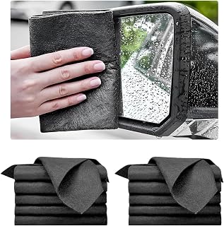 10PCS Thickened Magic Cleaning Cloth, 10"×8" Microfiber Cleaning Cloth Streak Free Polishing Towel, Reusable Lint Free Cleaning Rags for Car Mirror Glass Window TV Screen