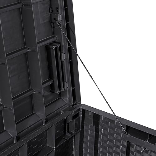 Miniatura 9 de Z175E097 Portofino resistente a la intemperie, 90 galones, caja de cubierta de resina para exteriores, gris