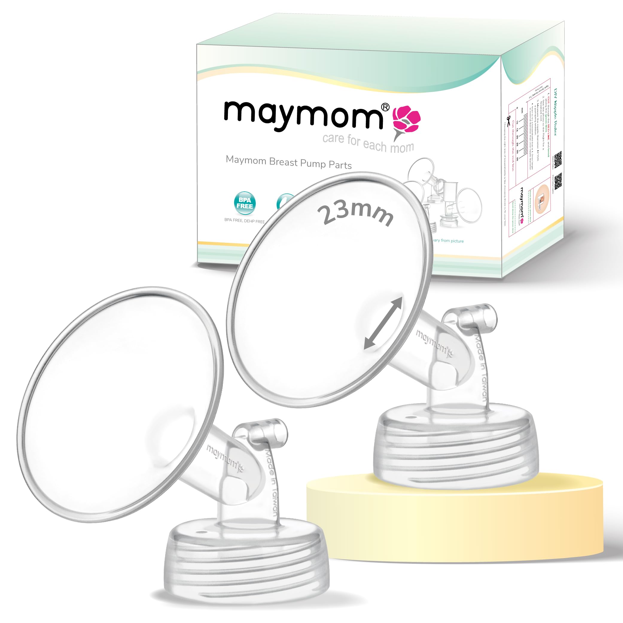Maymom Wide Neck Pump Part for Spectra S1/S2 Pumps; Incl Wide Mouth Flange; Not Original Spectra Flange; Replaces Spectra Shield (23 mm Two Flanges)-image-24