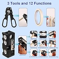 Vista 5 de Lyreh Moldeador de punta de taco de billar 10 en 1, kit de herramientas de reparación de palos de punta de taco de billar, accesorios que incluyen