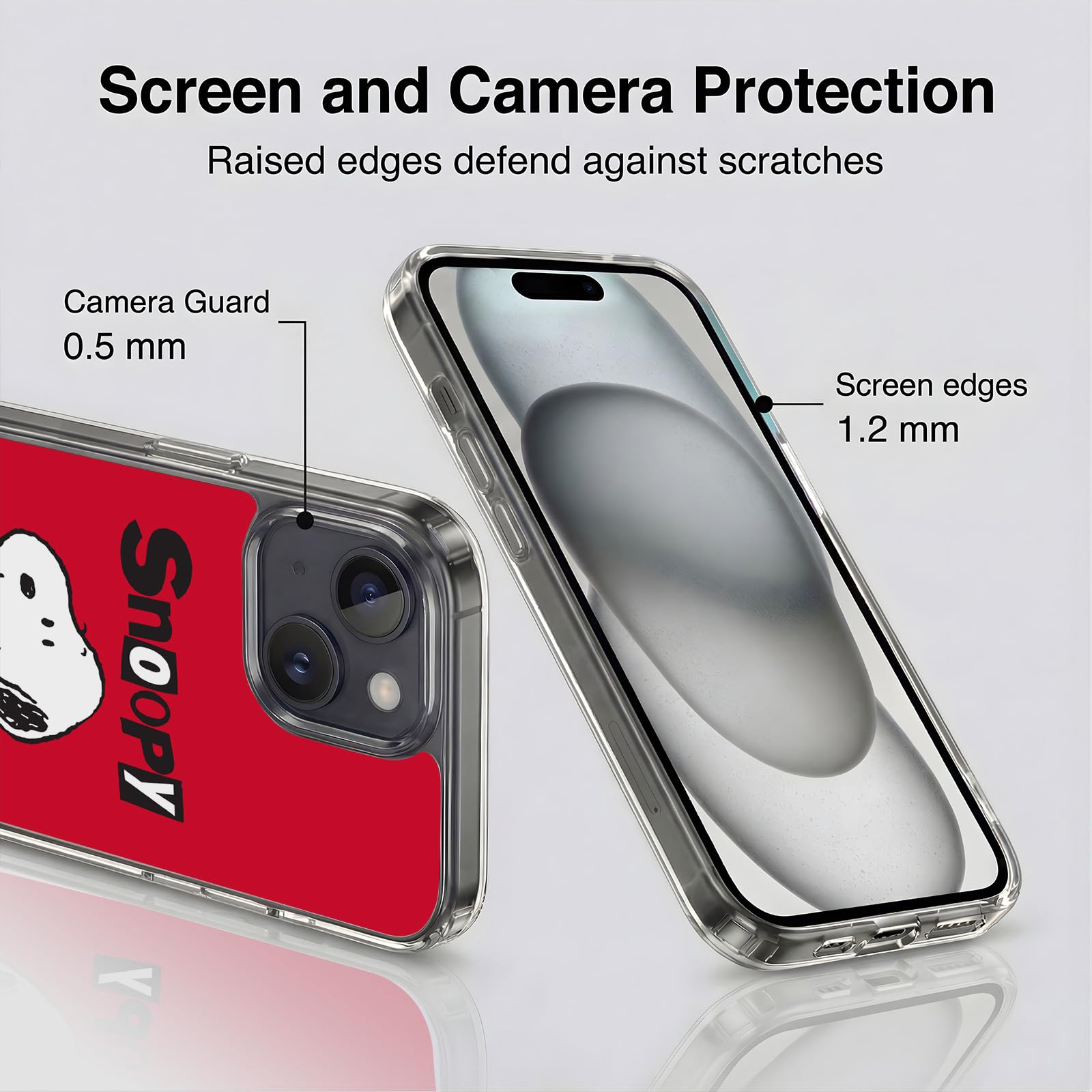 Head Case Designs Licenza Ufficiale Peanuts Snoopy Personaggi Custodia in Gel [Protezione di Grado Militare] Compatibile con Apple iPhone 15 E Compatibile con MagSafe