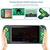 Vista 5 de Carrying Case for Nintendo Switch OLED, Soft Switch OLED Case, Screen Protector, Thumb Grips Caps, Switch OLED Accessories Protective Cover for