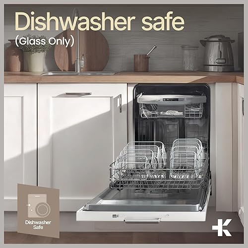 Miniatura 11 de Recipientes de vidrio de borosilicato Aqua con tapas, 16 piezas, grado alimenticio, apilables, sin BPA, recipientes de almuerzo y sobras, aptos para