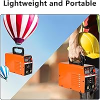 Vista 4 de Máquina soldadora de varilla ARC de 120 amperios para principiantes, máquina de soldadura portátil de 110 V con cable más largo, pantalla LCD