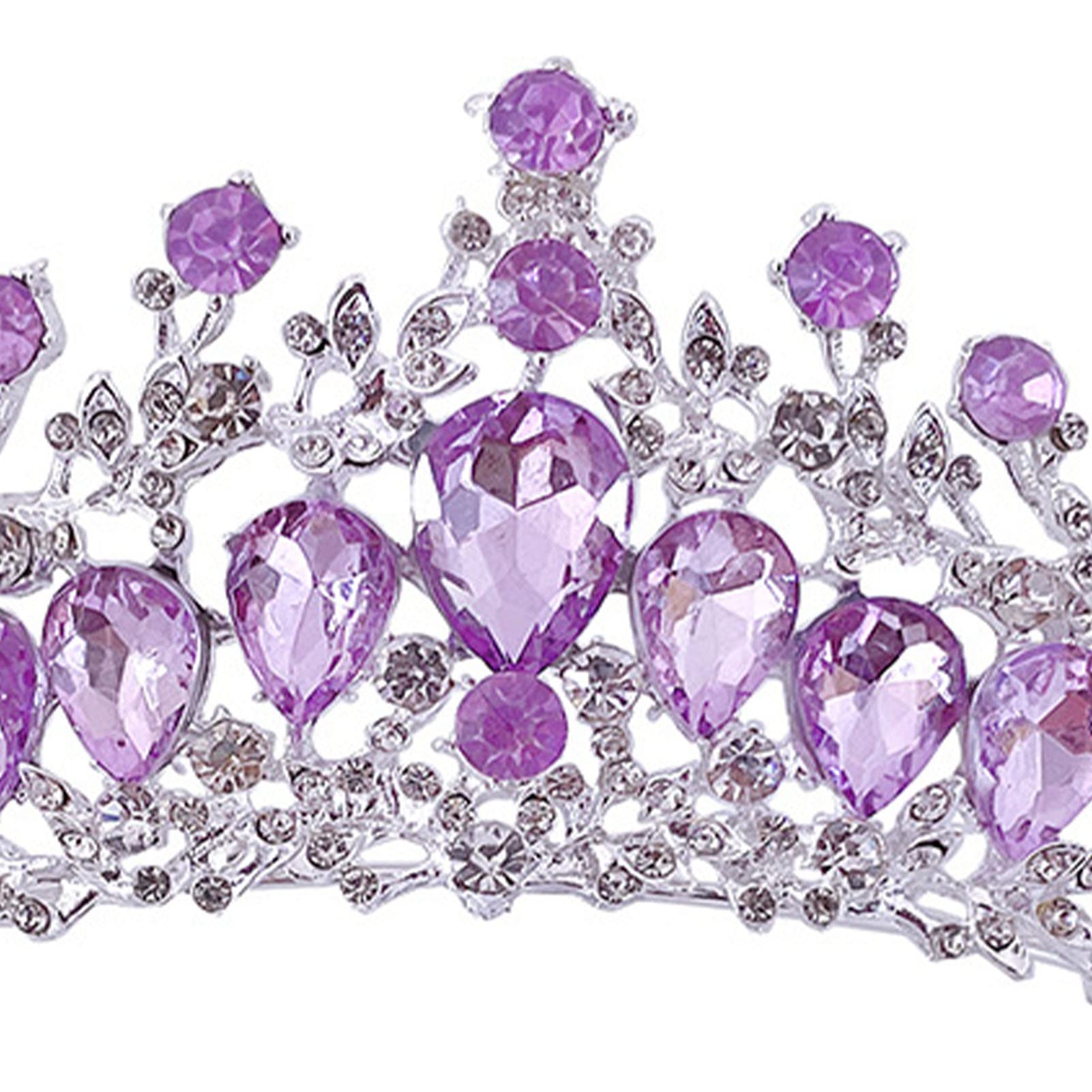 Keenso Corona de Novia, Corona de Diamantes de Imitación de Aleación de Zinc Exquisita de Moda Brillante para Baile de Graduación