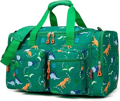 Kids Duffle Bag for Boys or Girls, Fit Travel, Weekend, or Overnight, 19 Length (Green, 19-Inch-Length)