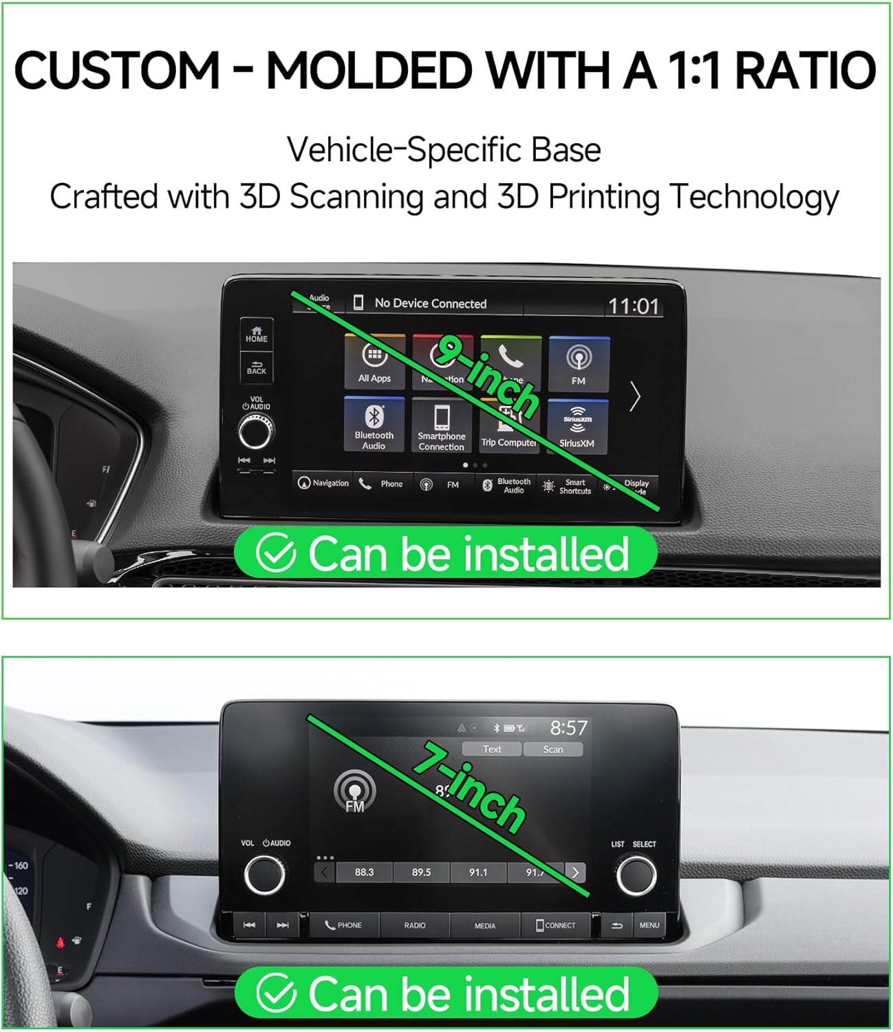 Qi2.2 Max 25W Fast Wireless Car Charger Phone Holder for 2023-2026 Honda HR-V/CR-V/Hybrid 7/9-Inch Screen, Magnetic Phone Mount Compatible with MagSafe