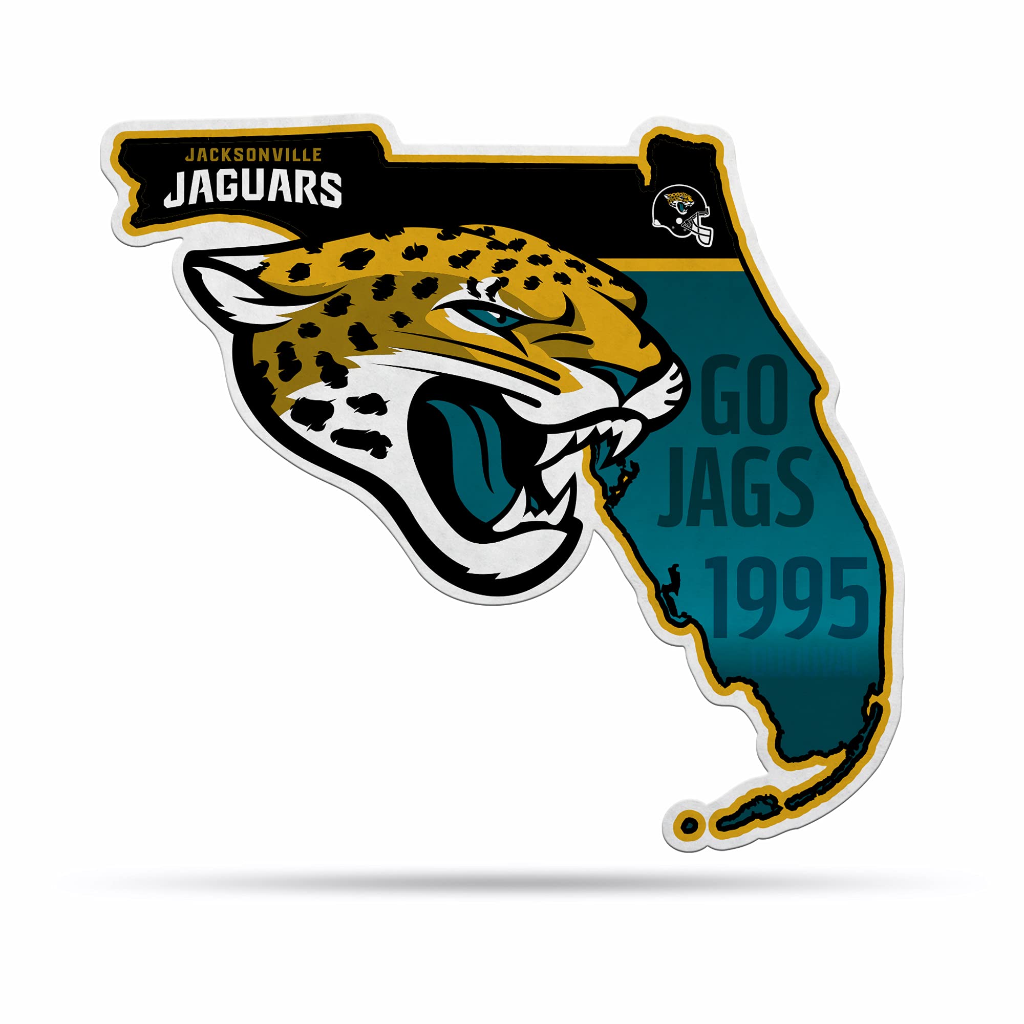 Rico Industries NFL Football State Shape Shape Cut Pennant - Home and Living Room Décor - Soft Felt EZ to Hang