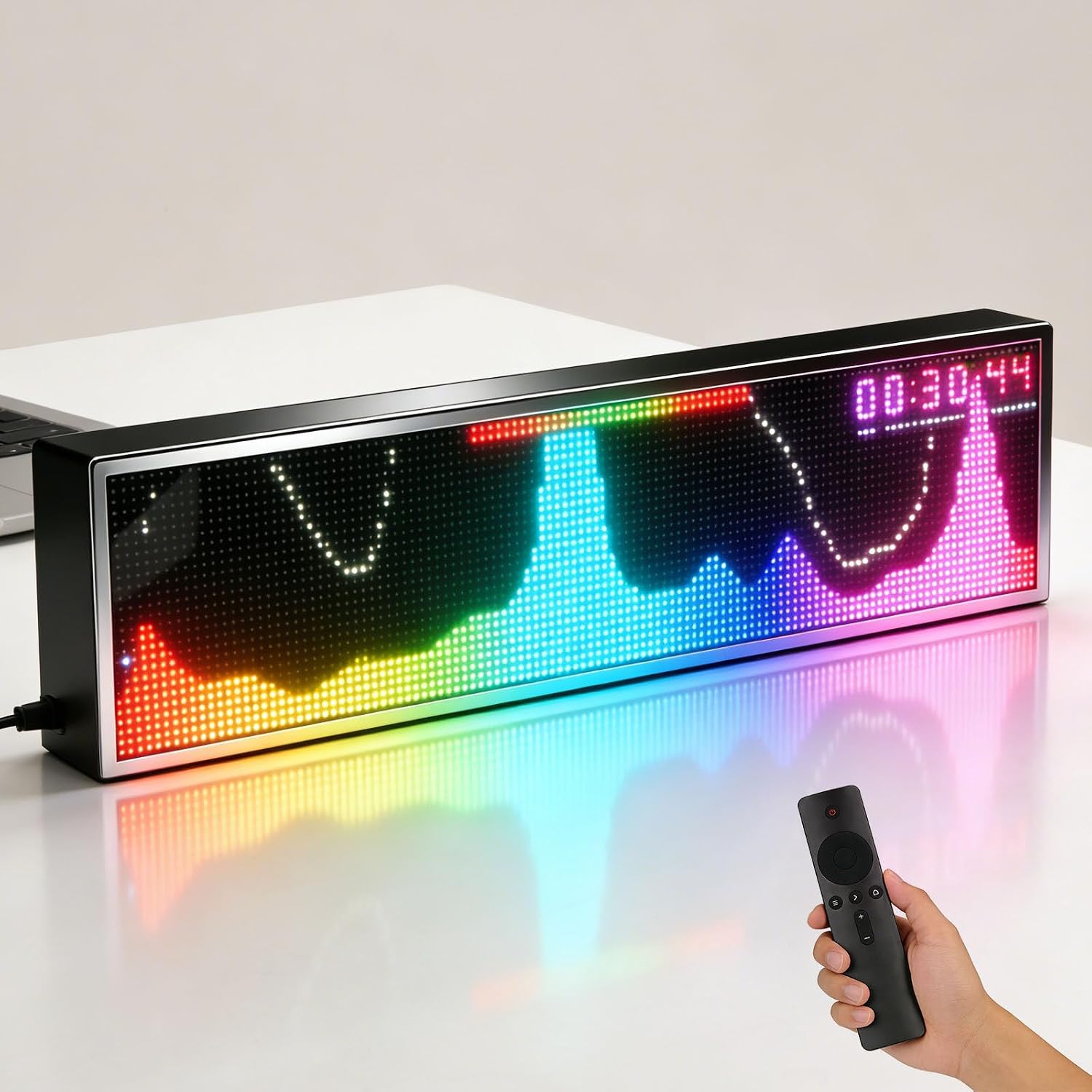 Amazon.com: richigblosmum 128x32 LED Music Spectrum Visualizer with ...