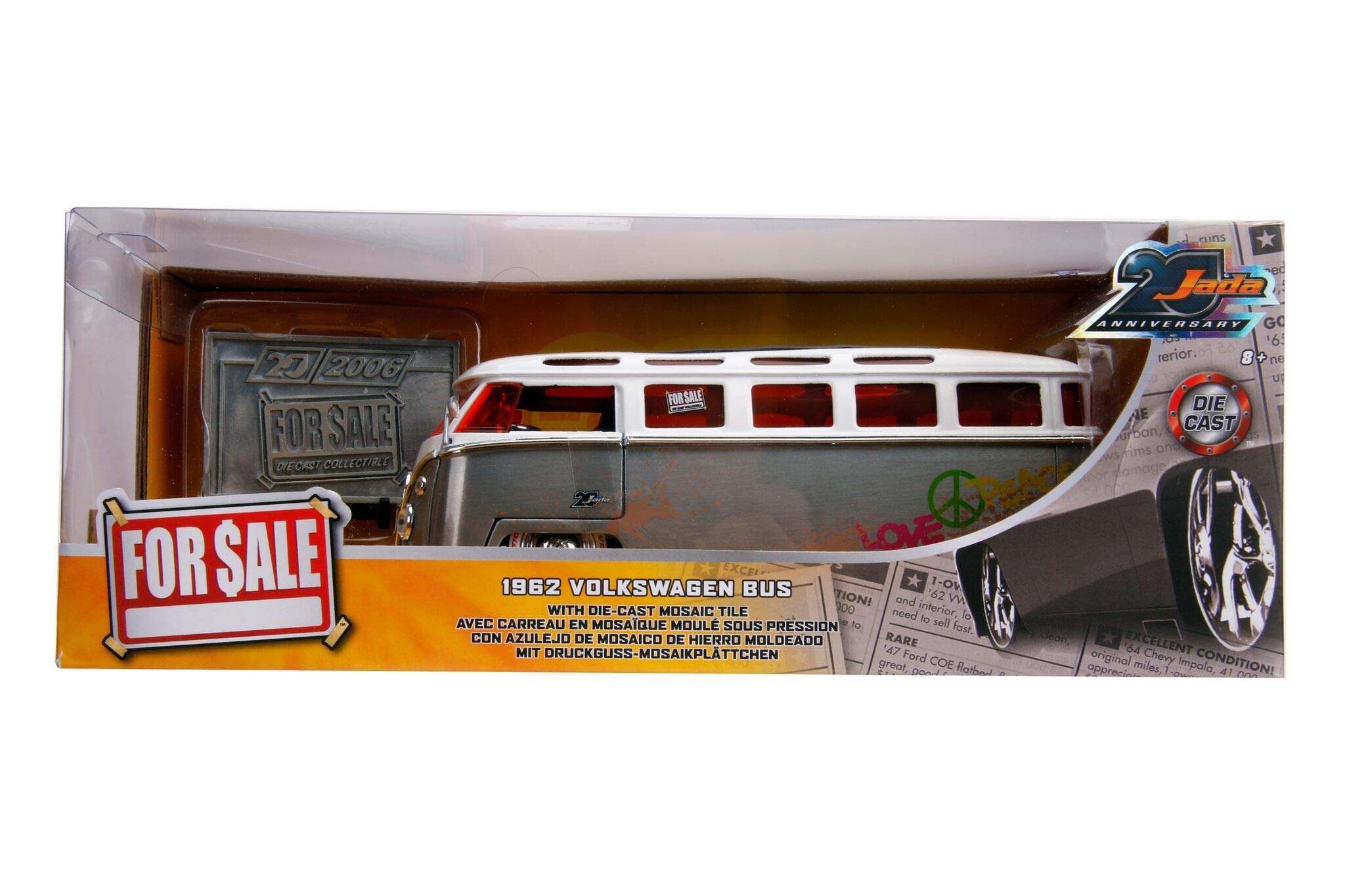 Amazon.com: 1:24 Jada 20 - for Sale - '62 VW Bus : Arts, Crafts
