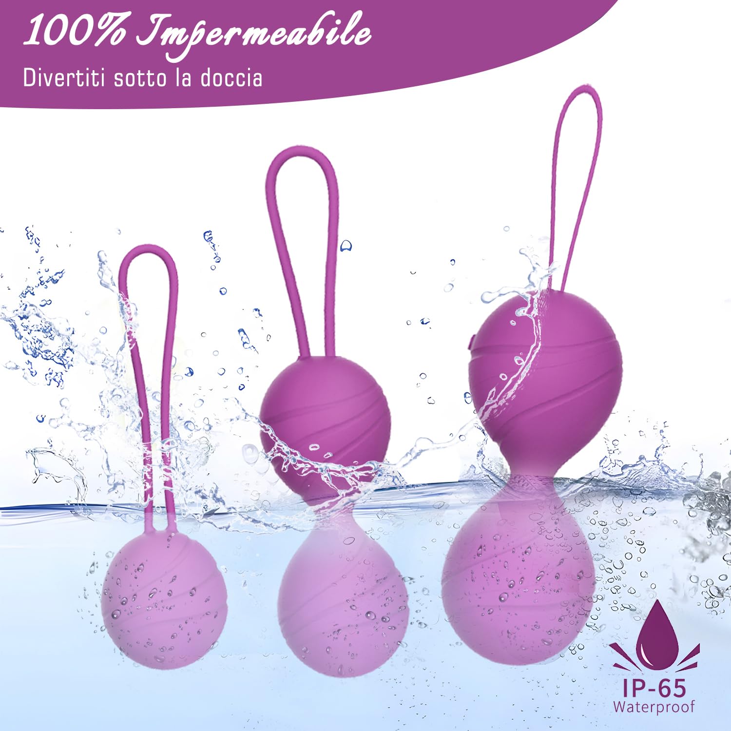 Ovetto Vibrante Con Telecomando 10 Modalità, Vibratore Sex Toys 3 IN 1, Controllo Della Vescica ed Esercizi Per il Pavimento Pelvico, Vibratoreper Donna Wireless, Kegel Palline Vibranti, Impermeabile