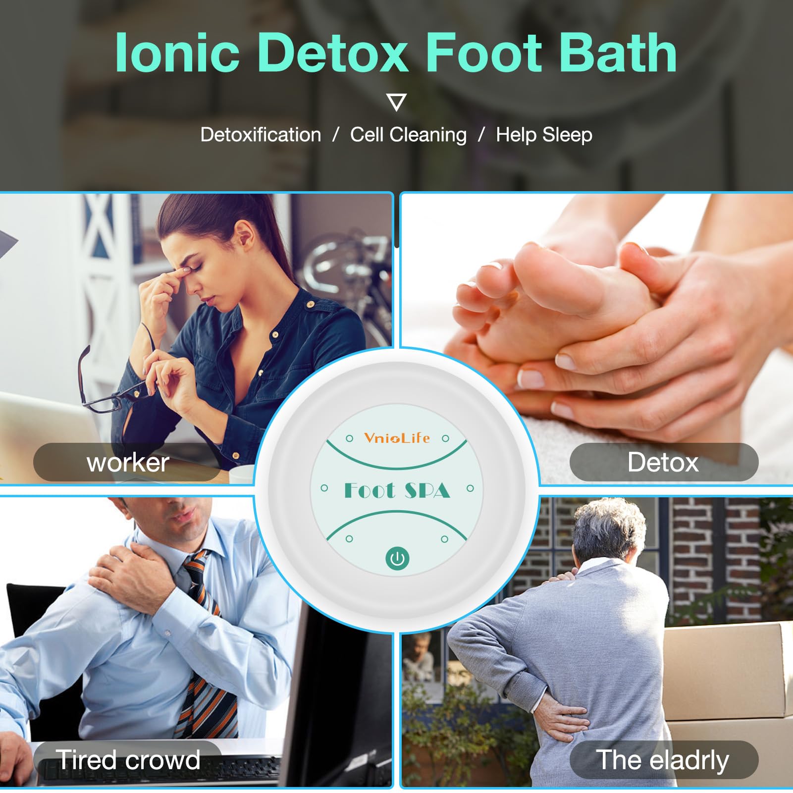 Amazon.com: VnioLife Ionic Foot Bath Detox Machine with Slipper