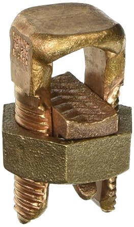 Burndy KS29 Servit Split-Bolt, 1 Str. - 250 Copper Run and Tap, 1.36" Cross Flat, 650 in-lbs Recommended Tightening Torque Pack of 25