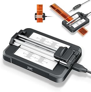 Professional Slide Film Cutter for 35MM Film & 120 Medium-Format Negatives，Negative Film Cutter with Built in 11 Levels Adjustable Backlight Slide Film Old Photo Cutting Straight Accessories
