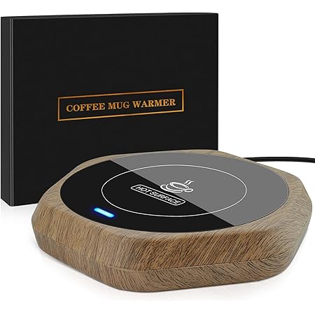 Coffee Mug Warmer with Auto Shut Off Gravity-Induction Electric Smart Cup Warmer for Desk, Waterproof Beverage Plate for Heating Tea,Milk,Drink,Hot Chocolate,Candle Wax