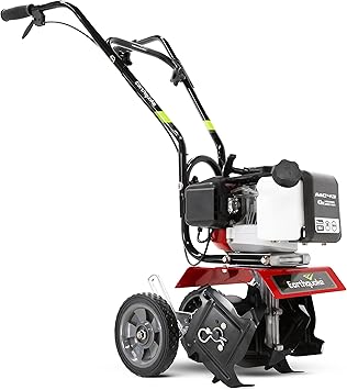 Earthquake MC43 Cultivator, 43cc 2-Cycle Viper Engine, 6-10 Adjustable Width, 8 Max Depth, Overhand Handlebars, Lightweight, U.S. Based Customer Service