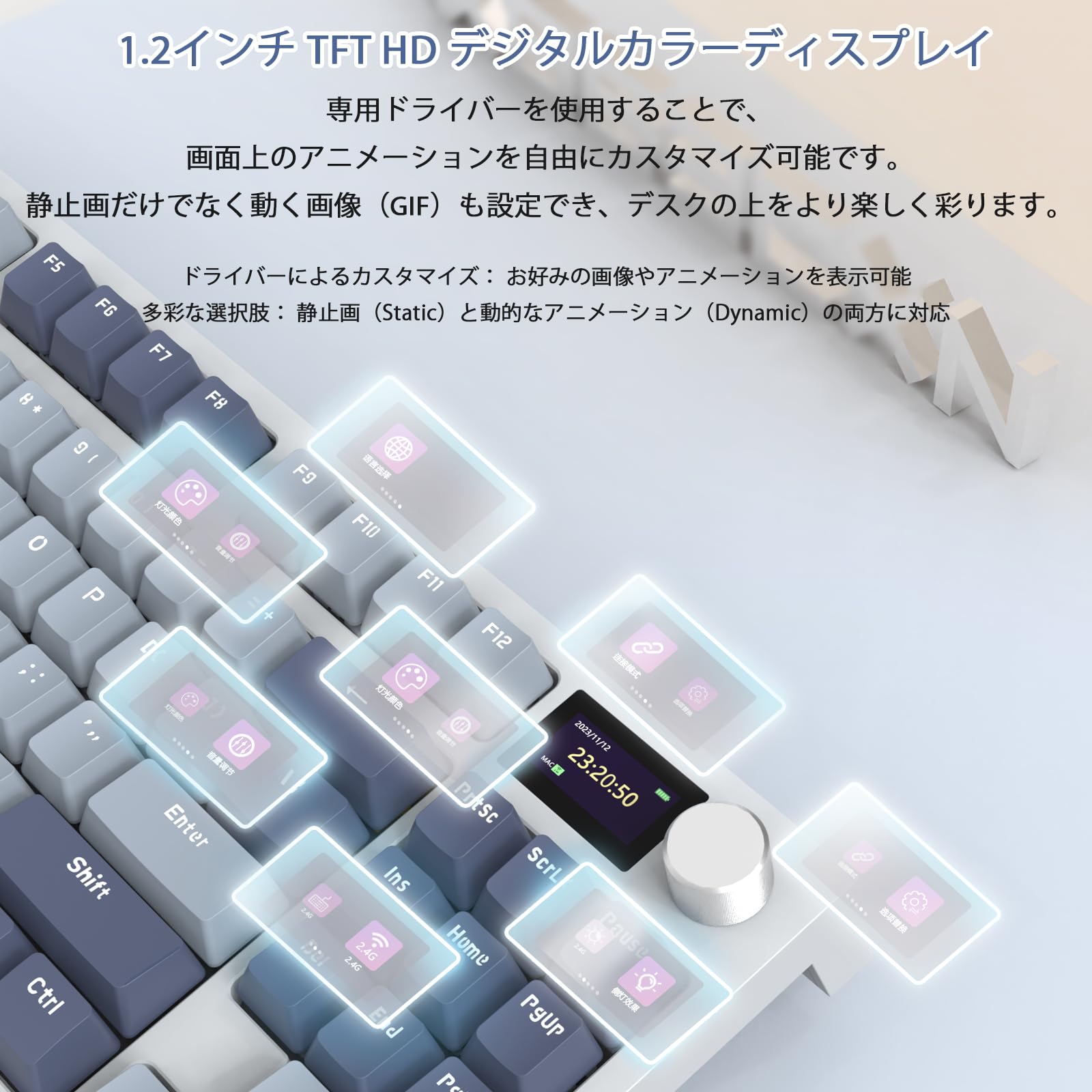 Amazon | ATTACK SHARK x AJAZZ K86 ゲーミングキーボード 無線 75