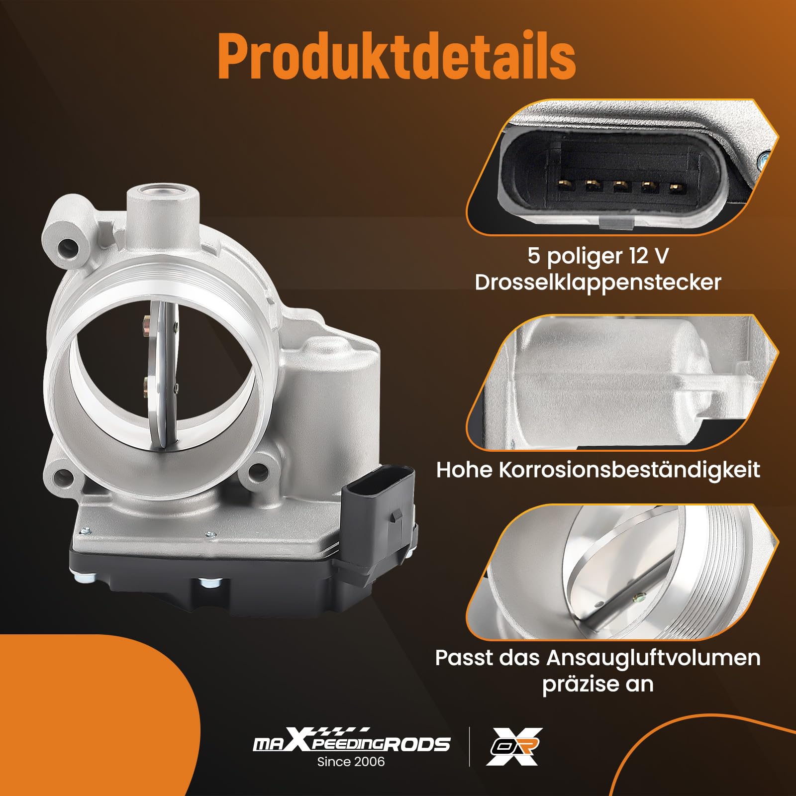maXpeedingrods Drosselklappe Steuerklappe Luftversorgung 5 für A6 4F 2.7 3.0 059145950A